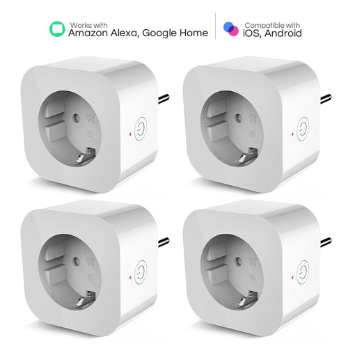 2/4Pcs Elelight WiFi Smart Socket Remote Control Outlet Socket Smart Plug Wall Sockets EU Universal Electric Socket Dropshipping