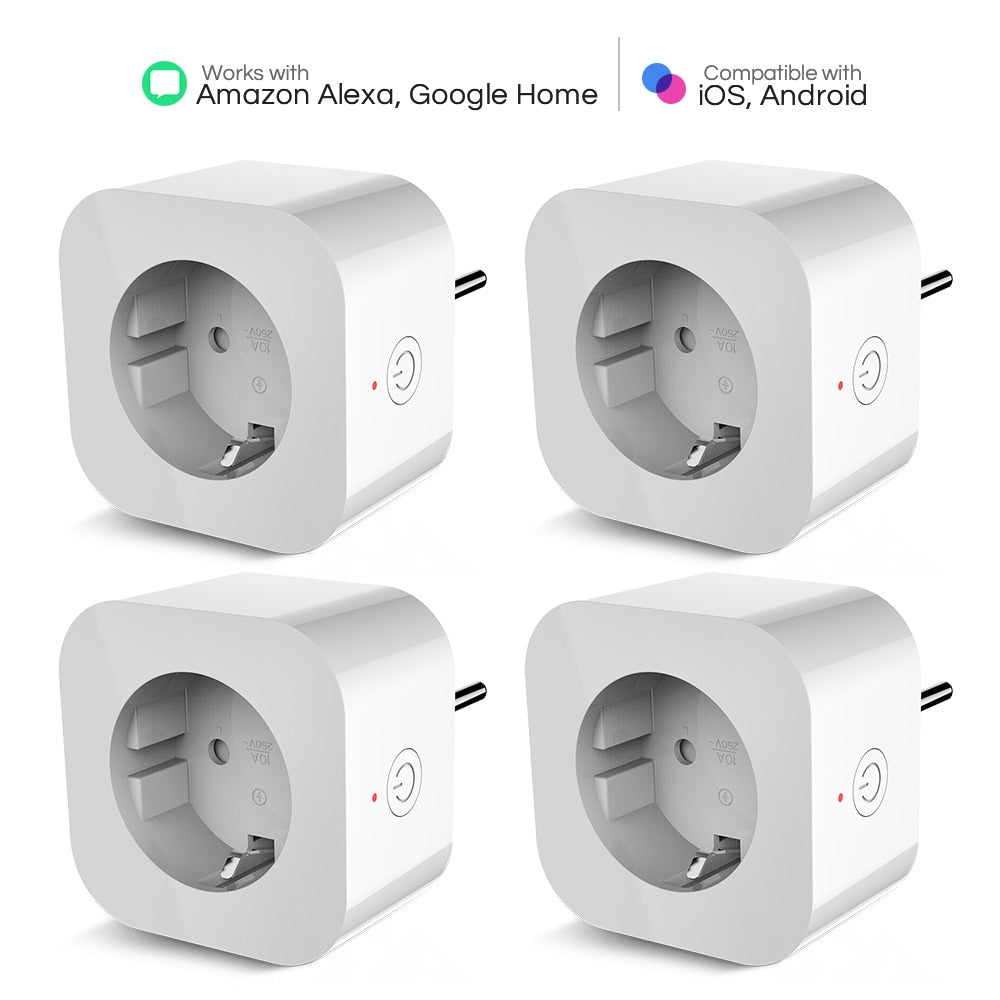 2/4Pcs Elelight WiFi Smart Socket Remote Control Outlet Socket Smart Plug Wall Sockets EU Universal Electric Socket Dropshipping